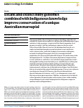 Cover page: Extant and extinct bilby genomes combined with Indigenous knowledge improve conservation of a unique Australian marsupial.