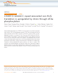 Cover page: C9ORF72 GGGGCC repeat-associated non-AUG translation is upregulated by stress through eIF2α phosphorylation