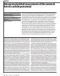 Cover page: Integrated global assessment of the natural forest carbon potential