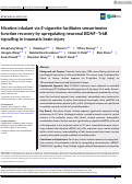 Cover page: Nicotine inhalant via E‐cigarette facilitates sensorimotor function recovery by upregulating neuronal BDNF–TrkB signalling in traumatic brain injury