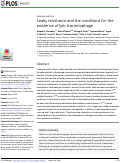 Cover page: Leaky resistance and the conditions for the existence of lytic bacteriophage