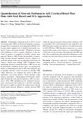 Cover page: Quantification of Network Perfusion in ASL Cerebral Blood Flow Data with Seed Based and ICA Approaches