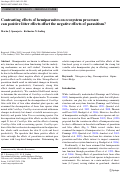 Cover page: Contrasting effects of hemiparasites on ecosystem processes: can positive litter effects offset the negative effects of parasitism?