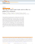 Cover page: The rise of South–South trade and its effect on global CO2 emissions