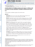 Cover page: A Meta-analysis of Multiple Myeloma Risk Regions in African and European Ancestry Populations Identifies Putatively Functional Loci