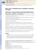 Cover page: MICA, a gene contributing strong susceptibility to ankylosing spondylitis