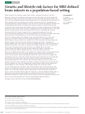 Cover page: Genetic and lifestyle risk factors for MRI-defined brain infarcts in a population-based setting