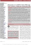 Cover page: Characteristics of a COVID-19 Cohort With Large Vessel Occlusion: A Multicenter International Study