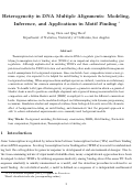 Cover page: Heterogeneity in DNA Multiple Alignments: Modeling, Inference, and Applications in Motif Finding