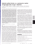 Cover page: Exhaled methyl nitrate as a noninvasive marker of hyperglycemia in type 1 diabetes