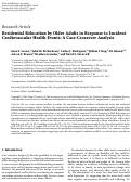 Cover page: Residential Relocation by Older Adults in Response to Incident Cardiovascular Health Events: A Case-Crossover Analysis