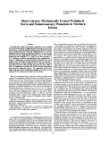 Cover page: Short Latency Mechanically Evoked Peripheral Nerve and Somatosensory Potentials in Newborn Infants