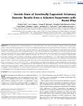 Cover page: Genetic Basis of Aerobically Supported Voluntary Exercise: Results from a Selection Experiment with House Mice.