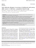 Cover page: Late endocrine diseases in survivors of adolescent and young adult cancer in California: a population-based study.