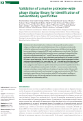 Cover page: Validation of a murine proteome-wide phage display library for identification of autoantibody specificities