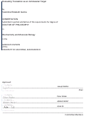 Cover page: Evaluating Translation as an Antimalarial Target