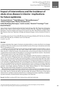 Cover page: Impact of interventions and the incidence of ebola virus disease in Liberia—implications for future epidemics