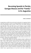 Cover page: Becoming Spanish in Florida: Georges Biassou and his “Family” in St. Augustine