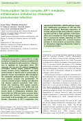 Cover page: Transcription factor complex AP-1 mediates inflammation initiated by Chlamydia pneumoniae infection.