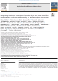 Cover page: Integrating continuous atmospheric boundary layer and tower-based flux measurements to advance understanding of land-atmosphere interactions