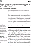 Cover page: Potential Role of Glyphosate, Glyphosate-Based Herbicides, and AMPA in Breast Cancer Development: A Review of Human and Human Cell-Based Studies.