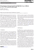 Cover page: Measurement of charged particle multiplicities in pp collisions at in the forward region