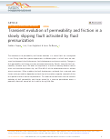 Cover page: Transient evolution of permeability and friction in a slowly slipping fault activated by fluid pressurization