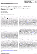 Cover page: Measurement of the top quark mass using a profile likelihood approach with the lepton&nbsp;+&nbsp;jets final states in proton-proton collisions at s=13TeV.