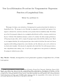 Cover page: New local estimation procedure for a non-parametric regression function for longitudinal data