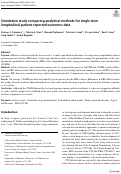 Cover page: Simulation study comparing analytical methods for single-item longitudinal patient-reported outcomes data