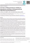 Cover page: The Role of Maternal Adverse Childhood Experiences and Race in Intergenerational High-Risk Smoking Behaviors.