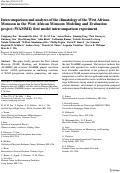 Cover page: Intercomparison and analyses of the climatology of the West African Monsoon in the West African Monsoon Modeling and Evaluation project (WAMME) first model intercomparison experiment