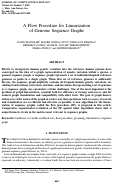 Cover page: A Flow Procedure for Linearization of Genome Sequence Graphs