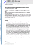 Cover page: Role of Place in Explaining Racial Heterogeneity in Cognitive Outcomes among Older Adults