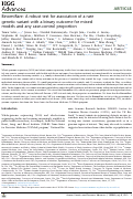 Cover page: BinomiRare: A robust test for association of a rare genetic variant with a binary outcome for mixed models and any case-control proportion