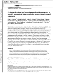 Cover page: Strategies for robust and accurate experimental approaches to quantify nanomaterial bioaccumulation across a broad range of organisms