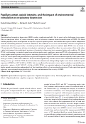 Cover page: Pupillary unrest, opioid intensity, and the impact of environmental stimulation on respiratory depression.