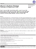 Cover page: Women in Academic Pathology: Pathways to Department Chair