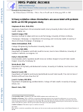 Cover page: Urinary oxidative stress biomarkers are associated with preterm birth: an Environmental Influences on Child Health Outcomes program study