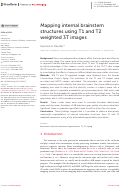 Cover page: Mapping internal brainstem structures using T1 and T2 weighted 3T images.