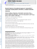 Cover page: Genomic Features of Exceptional Response in Vemurafenib ± Cobimetinib–treated Patients with BRAFV600-mutated Metastatic Melanoma