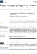 Cover page: Evaluation of Sex Differences in Murine Diabetic Ketoacidosis and Neutropenic Models of Invasive Mucormycosis