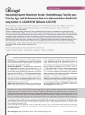 Cover page: Expanding Beyond Maximum Grade: Chemotherapy Toxicity over Time by Age and Performance Status in Advanced Non‐Small Cell Lung Cancer in CALGB 9730 (Alliance A151729)