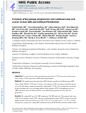 Cover page: Coronary artery plaque progression and cardiovascular risk scores in men with and without HIV-infection