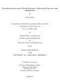 Cover page: Two-dimensional van der Waals Structures: Emergent Properties and Applications