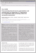 Cover page: Deep learning-based muscle segmentation and quantification at abdominal CT: application to a longitudinal adult screening cohort for sarcopenia assessment