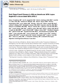 Cover page: End‐Stage Renal Disease in African Americans With Lupus Nephritis Is Associated With APOL1