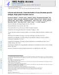 Cover page: Clinical and Genomic Characterization of Low–Prostate-specific Antigen, High-grade Prostate Cancer