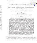 Cover page: Less minimal supersymmetric standard model