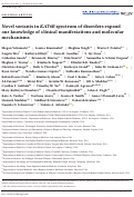 Cover page: Novel variants in KAT6B spectrum of disorders expand our knowledge of clinical manifestations and molecular mechanisms